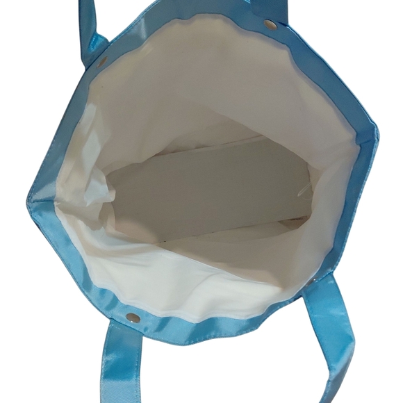 Dolce And Gabbana Canvas Tote White, Blue And Silver Print Shopping Bag - Picture 8 of 10